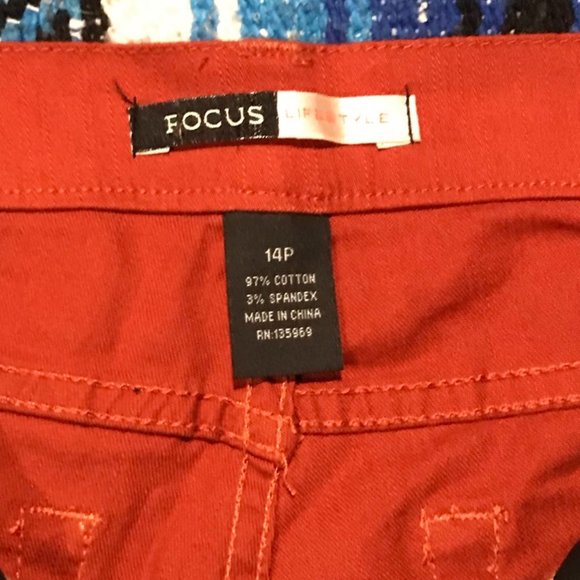 NWT FOCUS LIFESTYLES LADIES PANT 14P VINTAGE  PAPRIKA - Picture 2 of 4